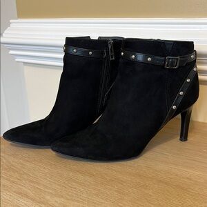 Sam & Libby Black Suede Ankle Boots